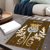 Clan Scott Brown Modern Tartan Crest Thistle Jigsaw Puzzles Gift For Family GL53 Clan Scott (Scott Tartan) Tartan Today